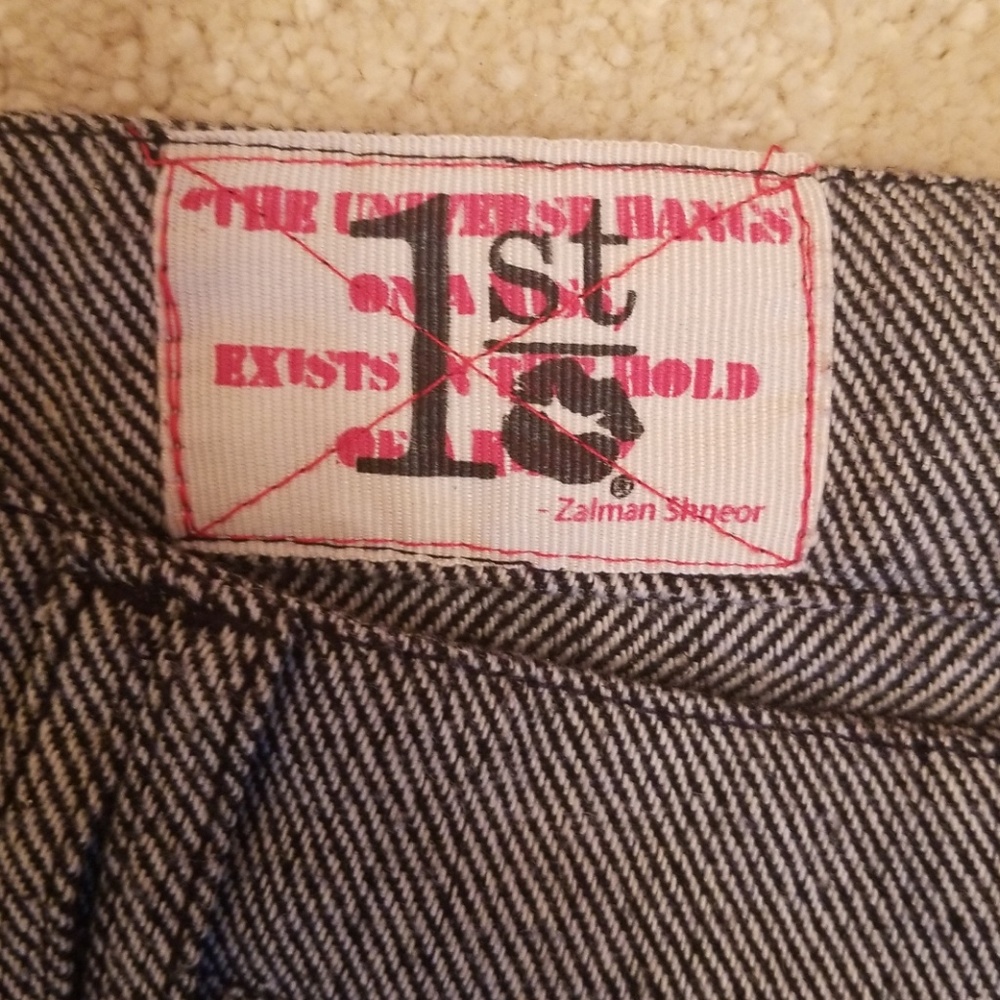 1st Kiss Shorts Sz 9 Juniors Black & White Twill - Picture 2 of 4